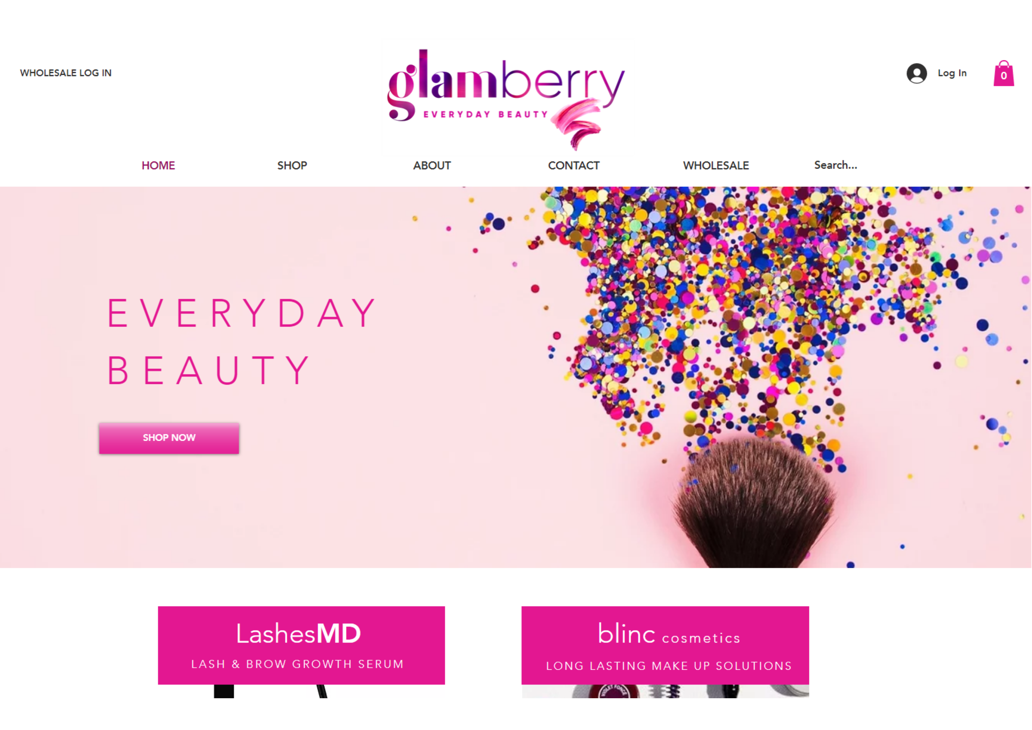 Glamberry website design by DME