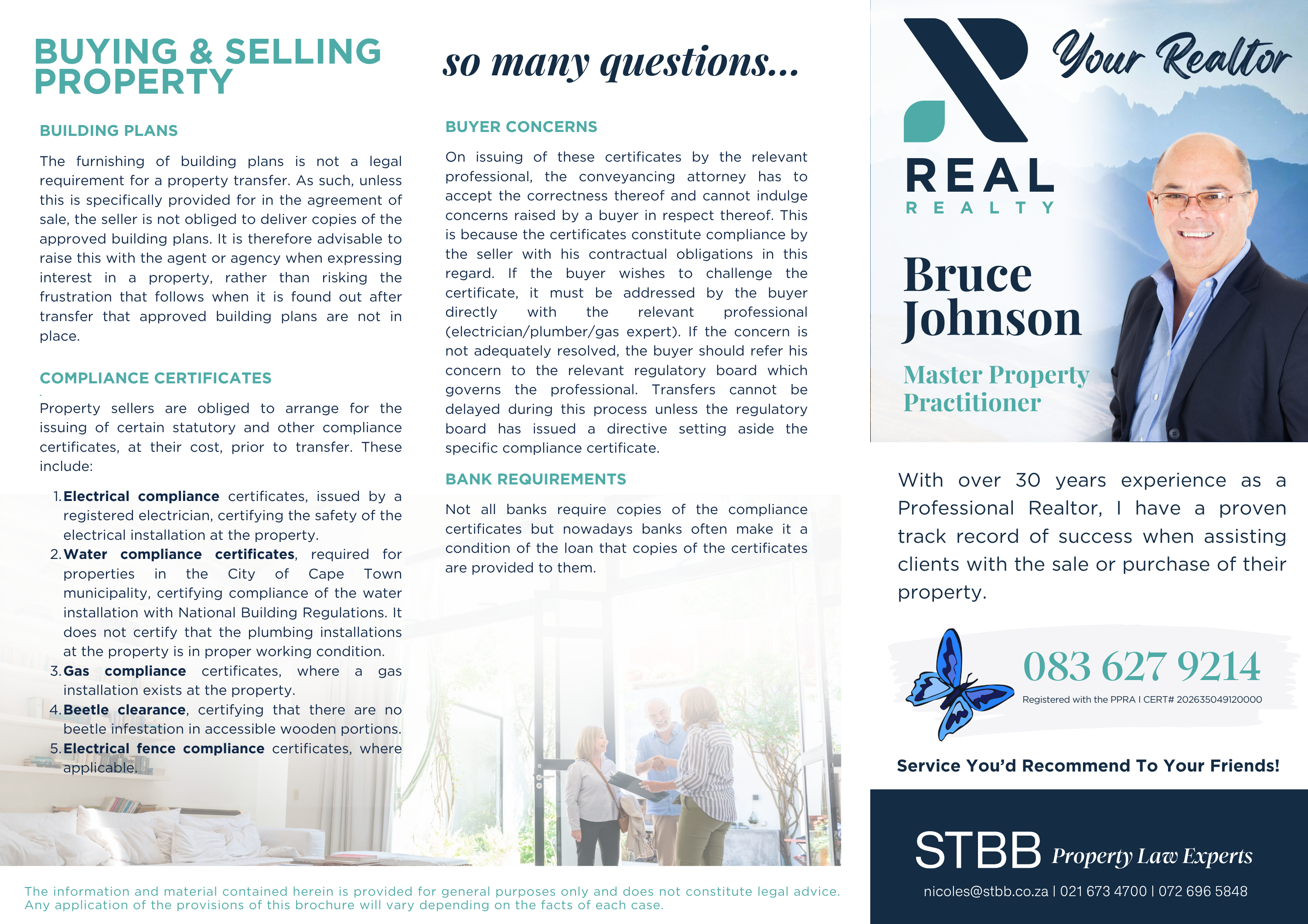 Real Realty · Bruce Johnson C-fold brochure design by DME